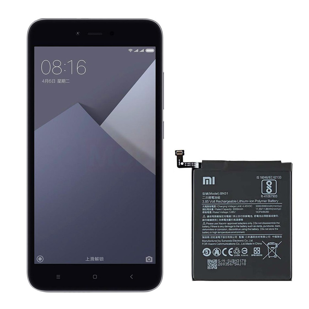 تعویض باتری شیائومی ردمی نوت 5 ای پرو - Xiaomi Redmi Note 5A Pro